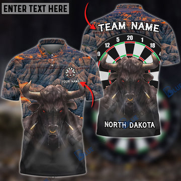 BlueJose Darts North Dakota Buffalo For Brad Walker Personalized Name Shirt