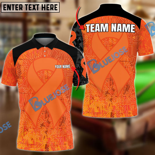 BlueJose Orange Darts Breast Cancer Personalized Name, Team Name Shirt