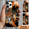 BlueJose Hunting Phone Case Whitetail Deer Camo Forest USA Flag Art Personalized Name Phone Case