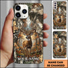 BlueJose Buck Deer Hunter Forest Triangle Art Personalized Name 3D Phone Case (5 Colors)