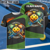 BlueJose Born To Play Pickleball Heartbeat Custom Name & Team 3D Shirt (4 Colors)
