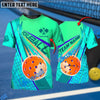 BlueJose Pickleball Colorful Strike Personalized Name Shirt (4 Colors)
