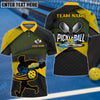 BlueJose Pickleball Action Customized Name 3D Shirt (4 Colors)