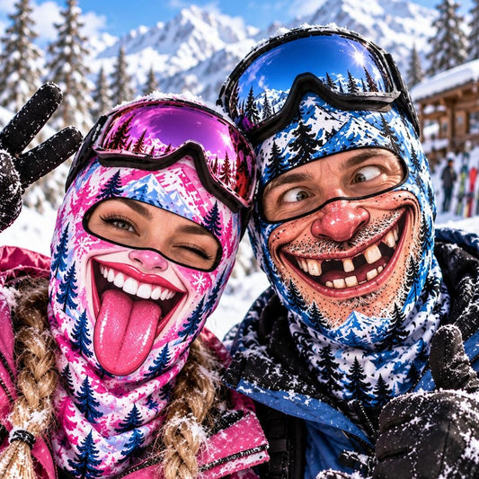 BlueJose Funny Couple Ski Balaclava Face Mask