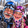 BlueJose Funny Couple Ski Balaclava Face Mask
