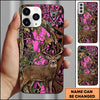 BlueJose Whitetail Deer Leather Patch Hunting Camo Multicolor Options Personalized Name 3D Phonecase