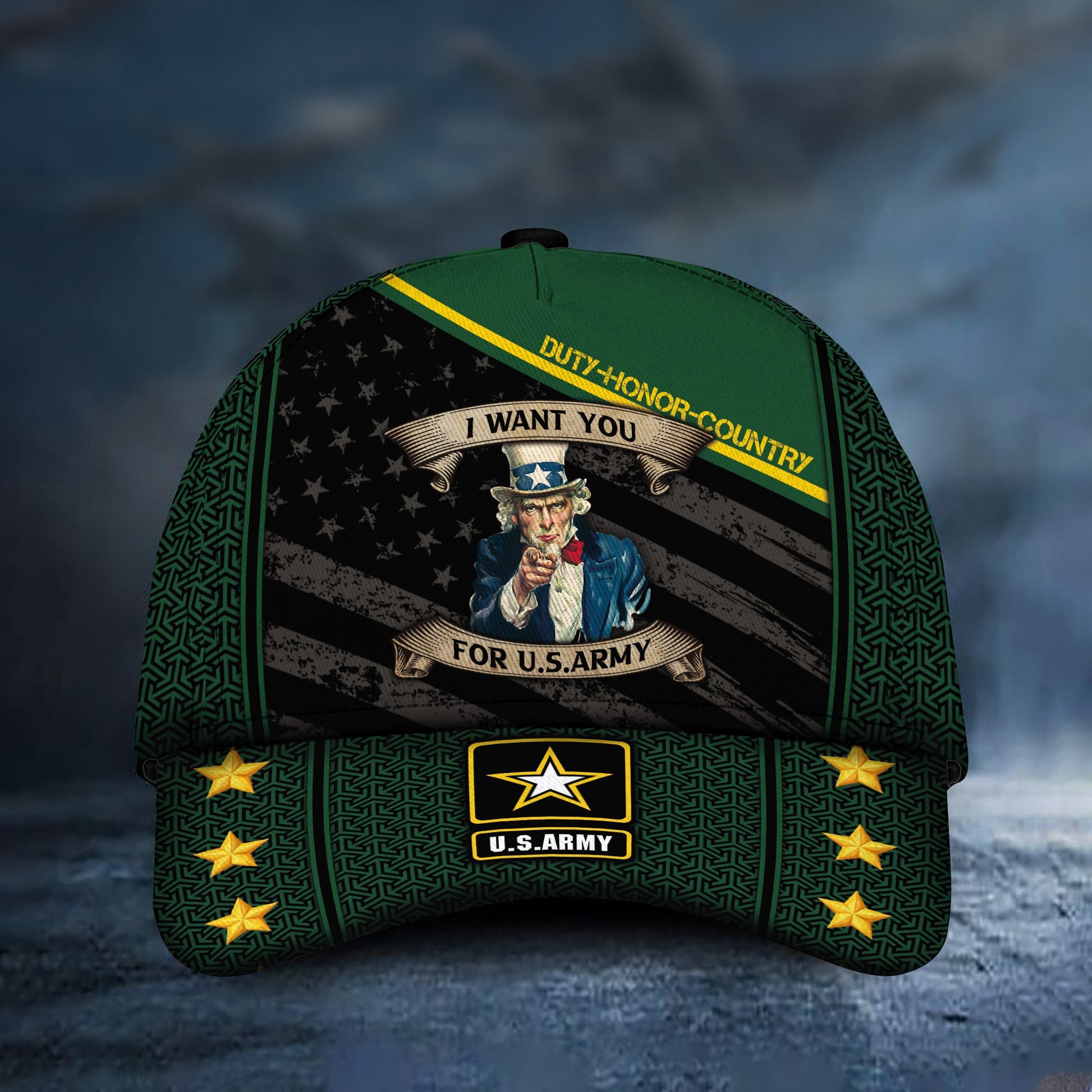 BlueJose Premium Multiple US Military Services Veteran 3D Cap PVC281201