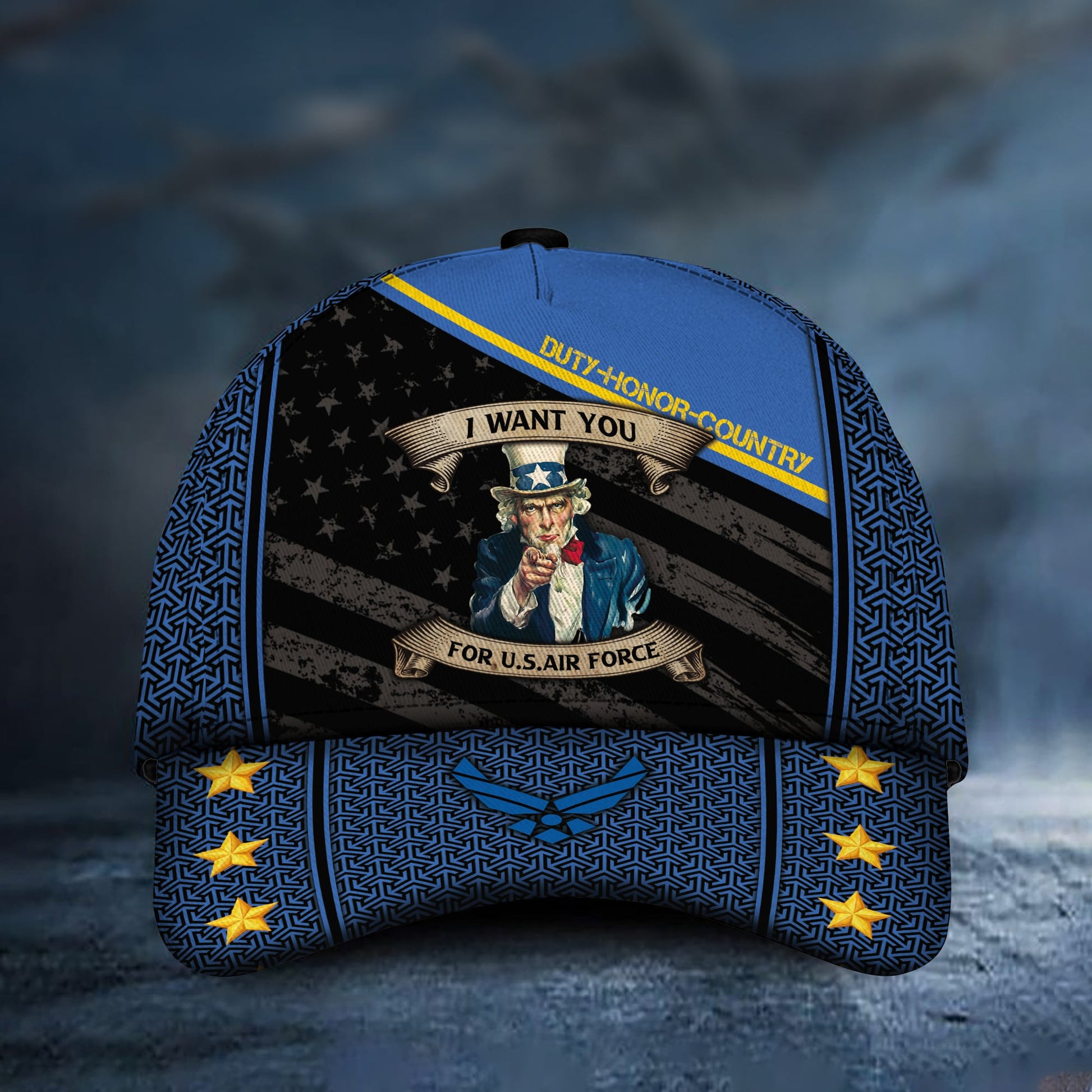 BlueJose Premium Multiple US Military Services Veteran 3D Cap PVC281201