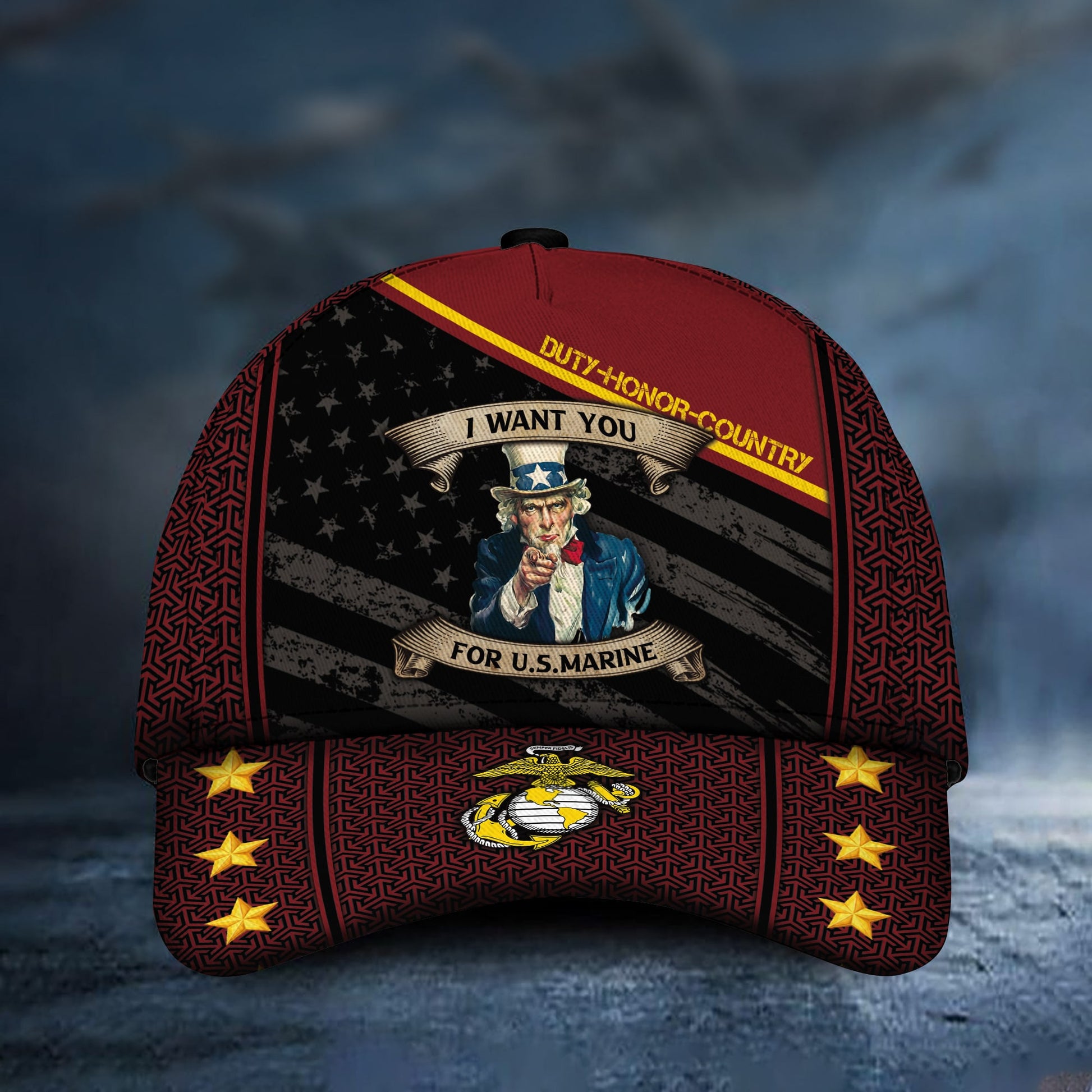 BlueJose Premium Multiple US Military Services Veteran 3D Cap PVC281201