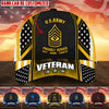 BlueJose Premium Personalised Multiple US Military Services Veteran 3D Cap PVC120202