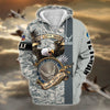 BlueJose Premium U.S Multiple Service Veteran Zip Hoodie