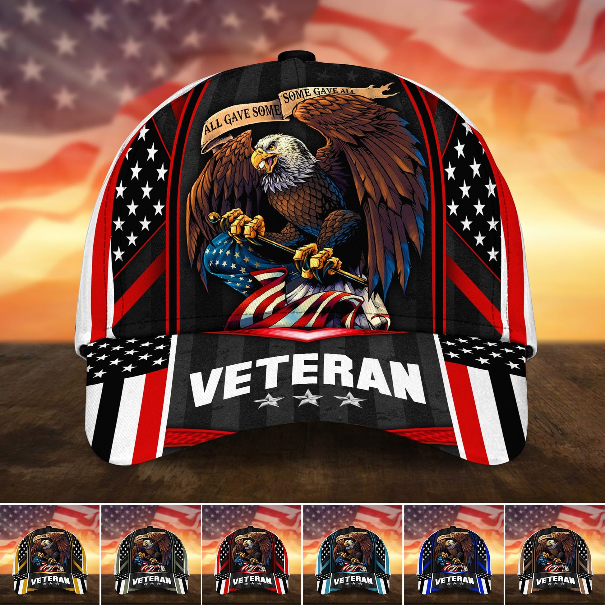 BlueJose Premium Multiple Color Veteran 3D Cap PVC310303