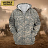 BlueJose Premium Personalised US Veteran Zip Hoodie