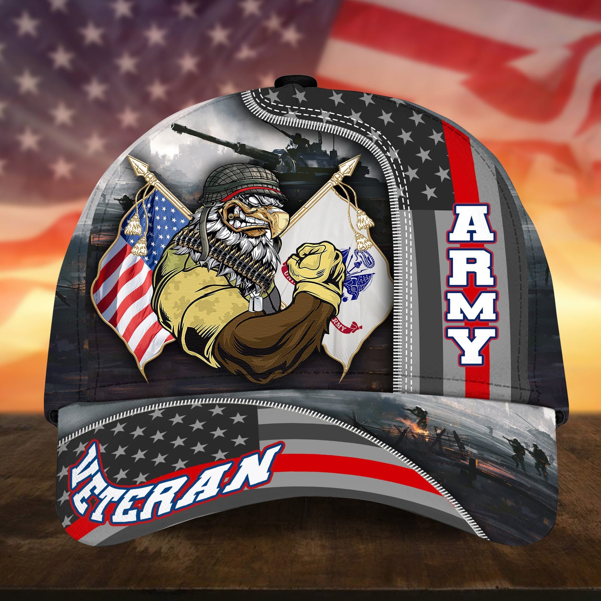 BlueJose Premium Proudly Served US Veteran Cap APVC240701