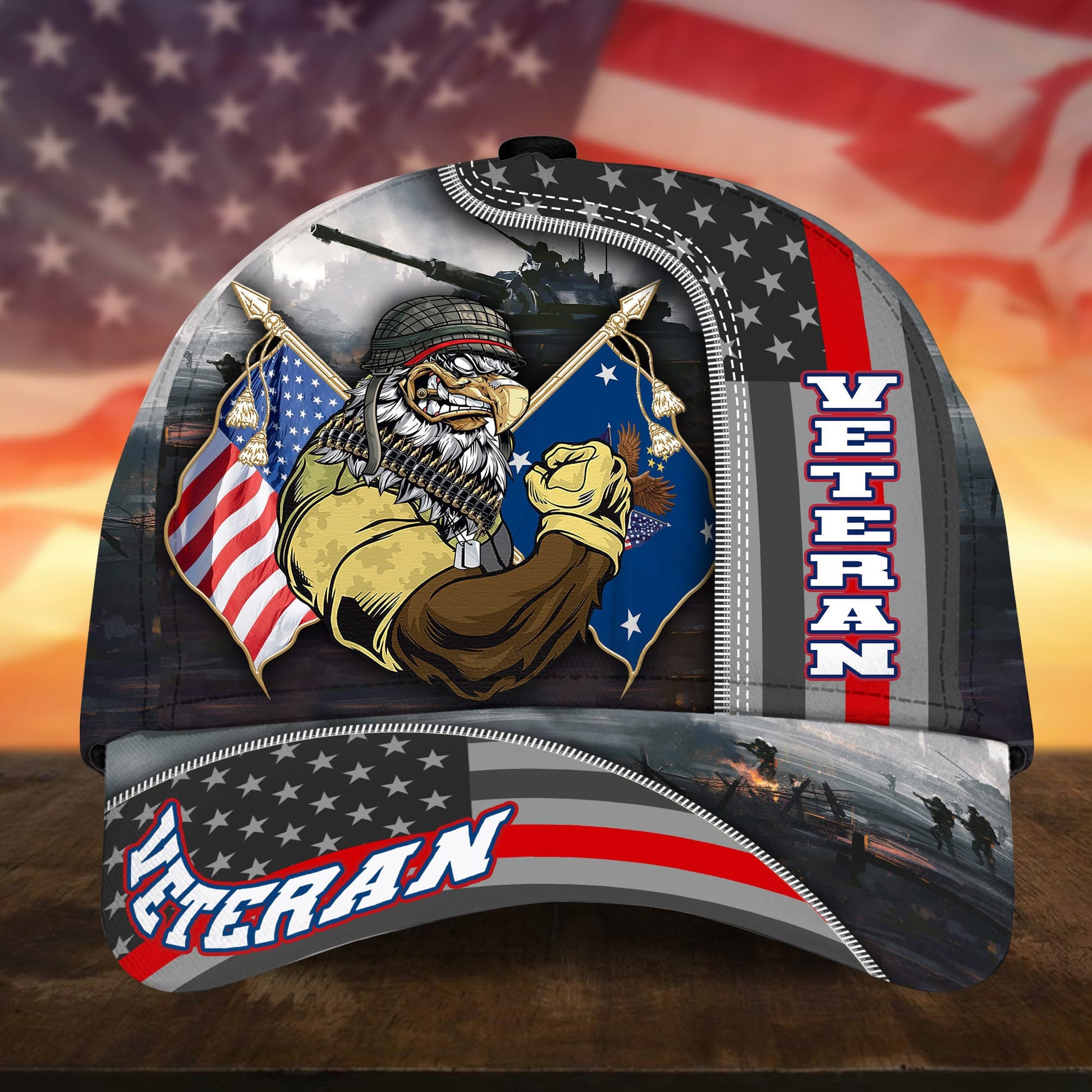BlueJose Premium Proudly Served US Veteran Cap APVC240701