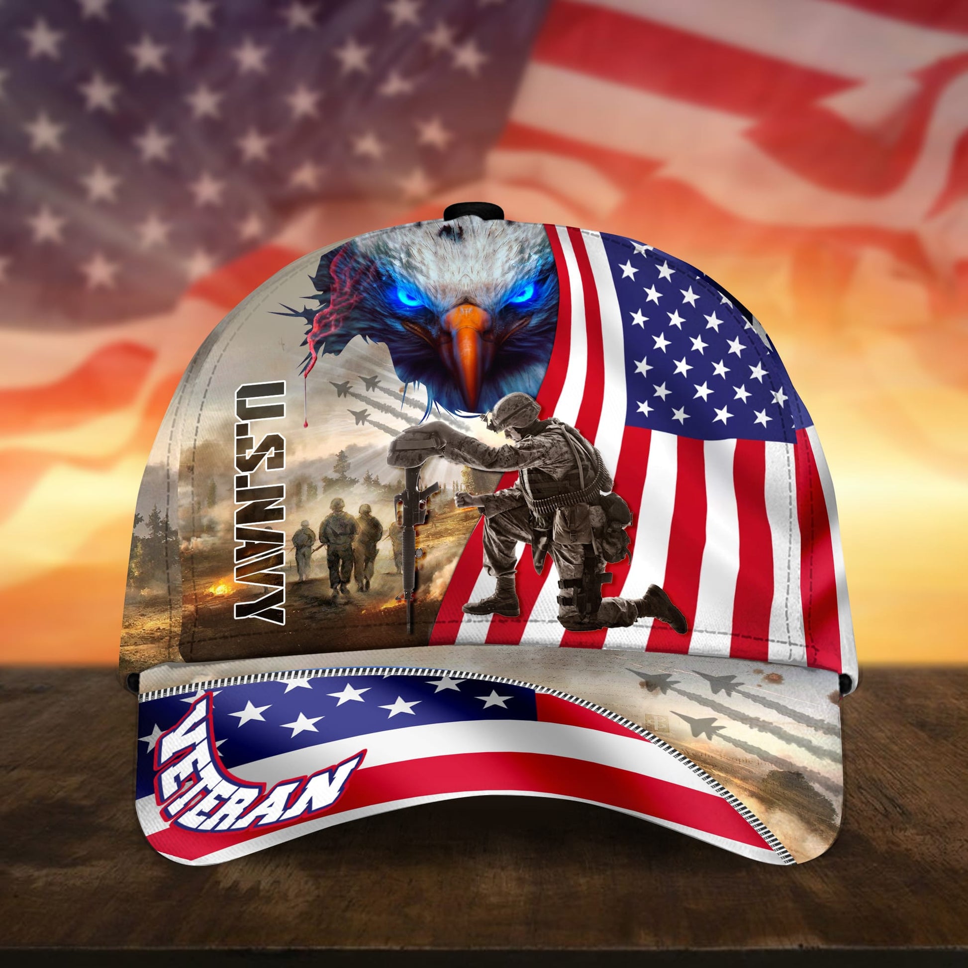 BlueJose Premium Proudly Served US Veteran Cap APVC310702