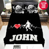 BlueJose Personalized Basketball Heartbeat Player Custom Name Duvet Cover Bedding Set