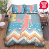 BlueJose Personalized Girl Playing Basketball Custom Name Duvet Cover Bedding Set