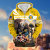 BlueJose Premium Proudly Served US Veteran Zip Hoodie