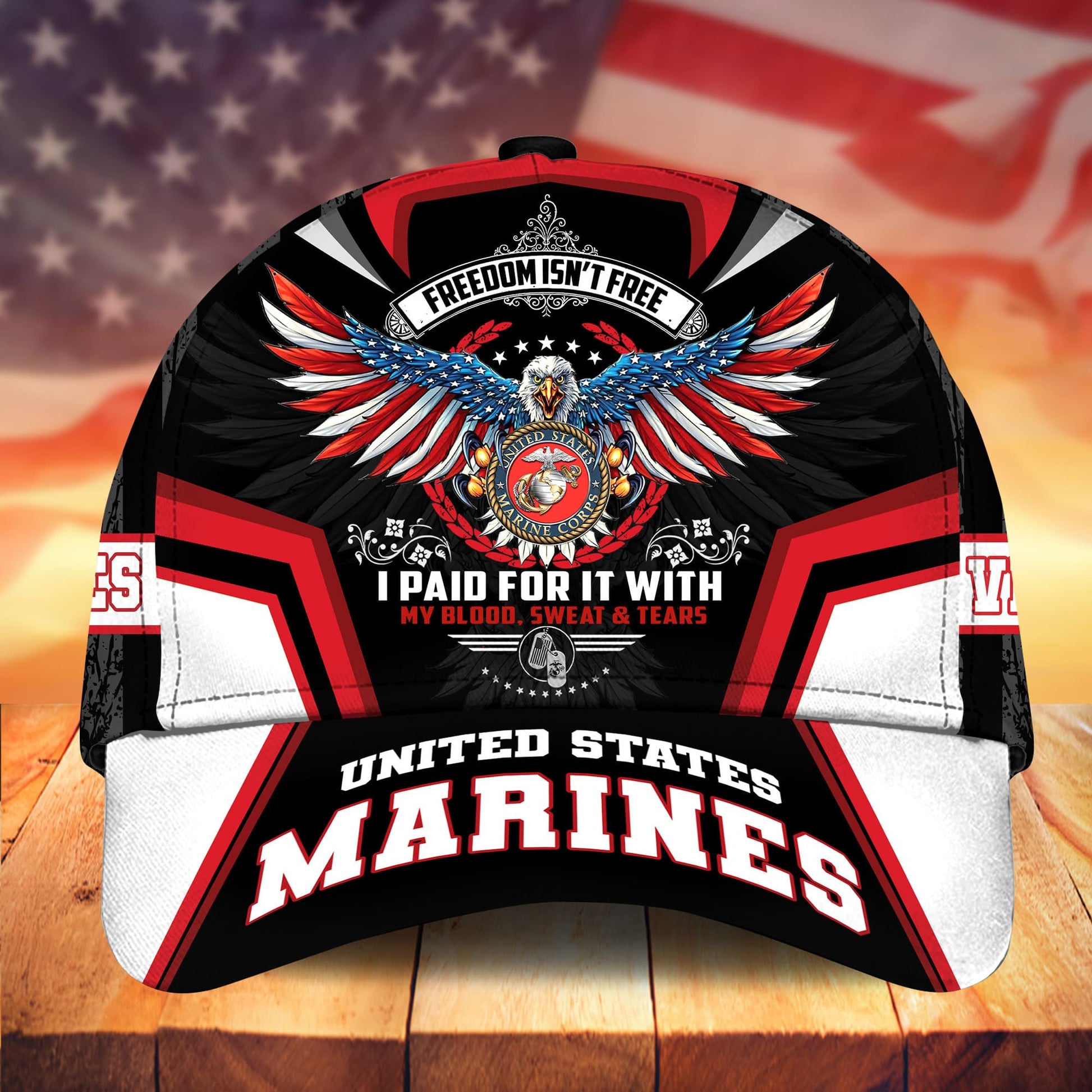 BlueJose Premium Freedom Is Not Free US Veteran Cap APVC151102