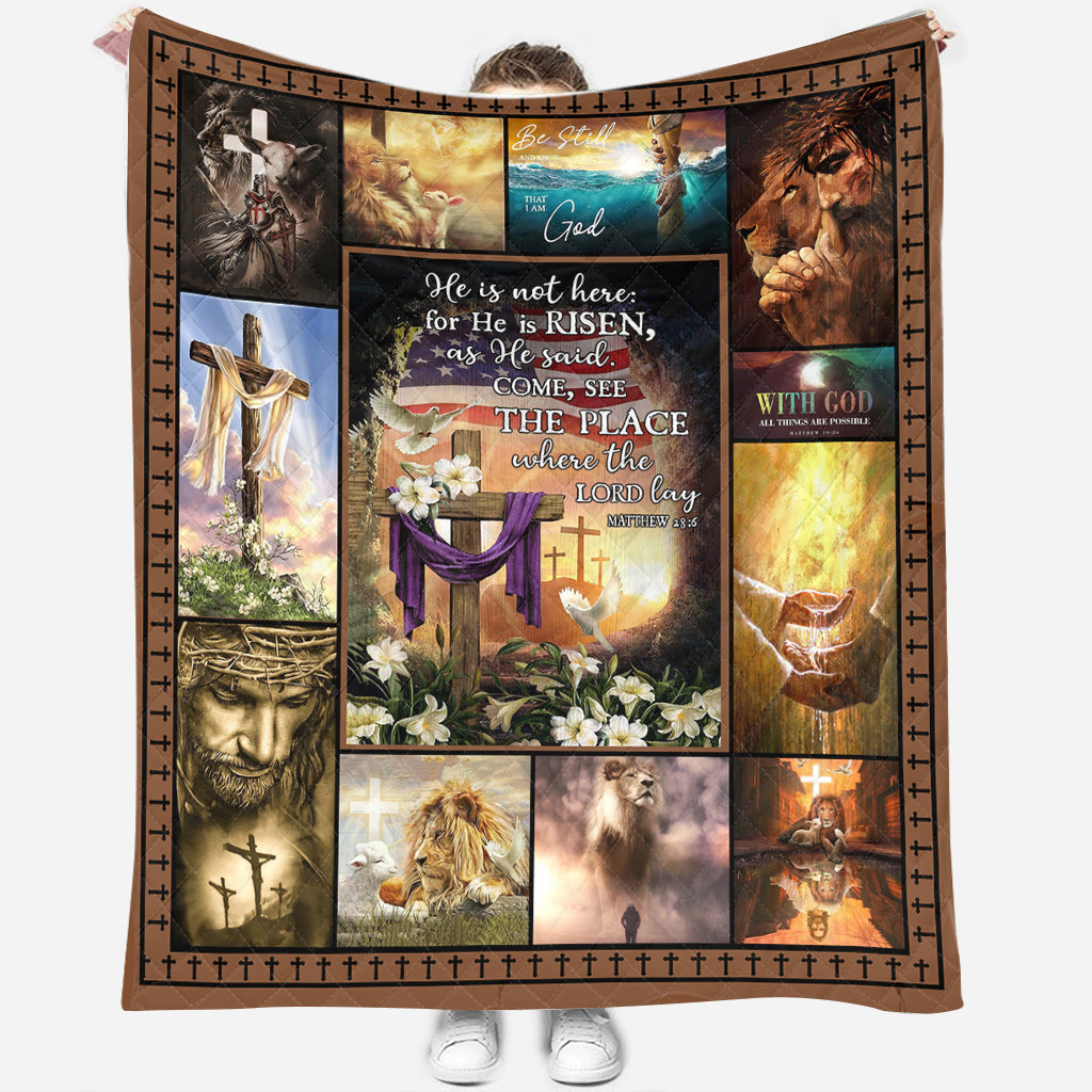 BlueJose God NVGO07QI Premium Quilt Blanket