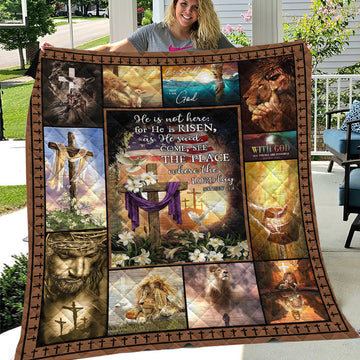 BlueJose God NVGO07QI Premium Quilt Blanket