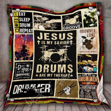 BlueJose Drums Are My Therapy Quilt