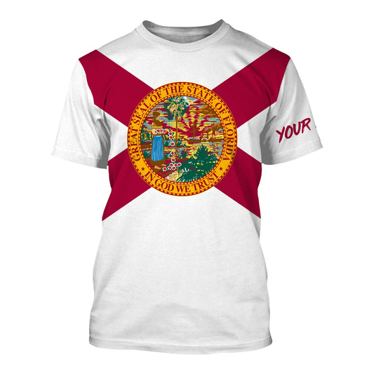 Bluejose Custom Florida Flag Shirts, Patriot Long Sleeve Performance Shirts