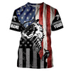 BlueJose Halloween Fish Reaper Skull Fishing American Flag 4Th July Custom Name Fishing Shirts