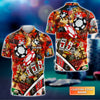 BlueJose Gambling Casino Gambling Style Personalized Name 3D Polo Shirt