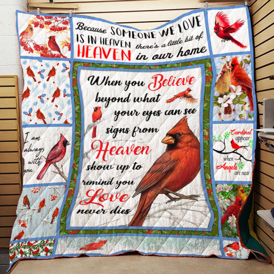 BlueJose Cardinal HBLTCA04QI Premium Quilt Blanket
