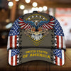 BlueJose Patriotic Eagle Hat, United States Full Printed Multicolors Personalized Cap American Flag Pattern